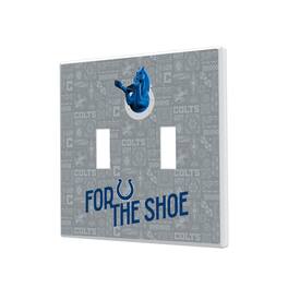 Keyscaper - Indianapolis Colts 2024 Illustrated Limited Edition Double Toggle Light Switch Plate - White