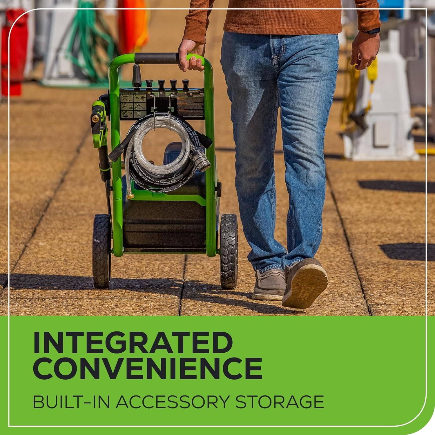 INTEGRATED CONVENIENCE  
BUILT-IN ACCESSORY STORAGE