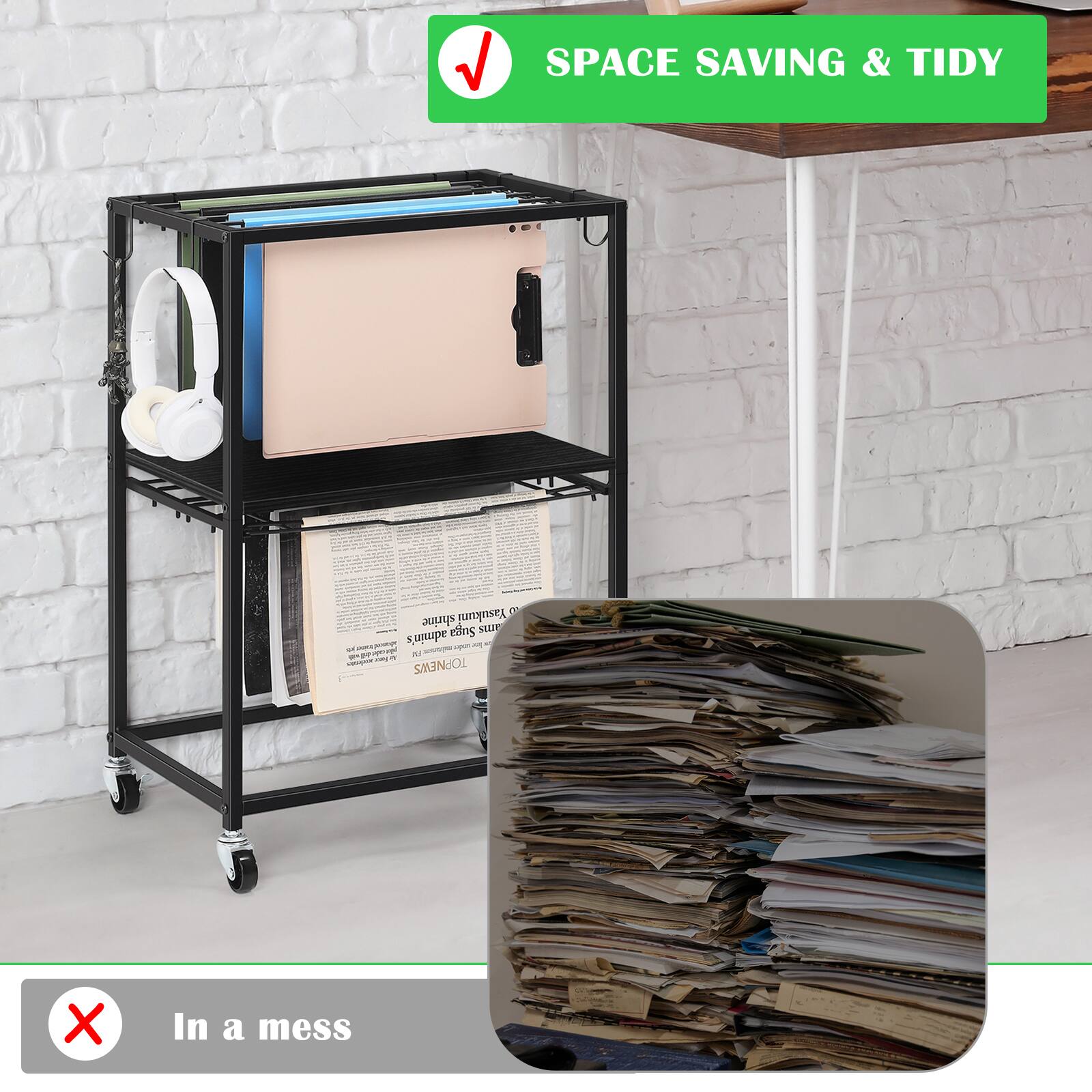 SPACE SAVING & TIDY

In a mess