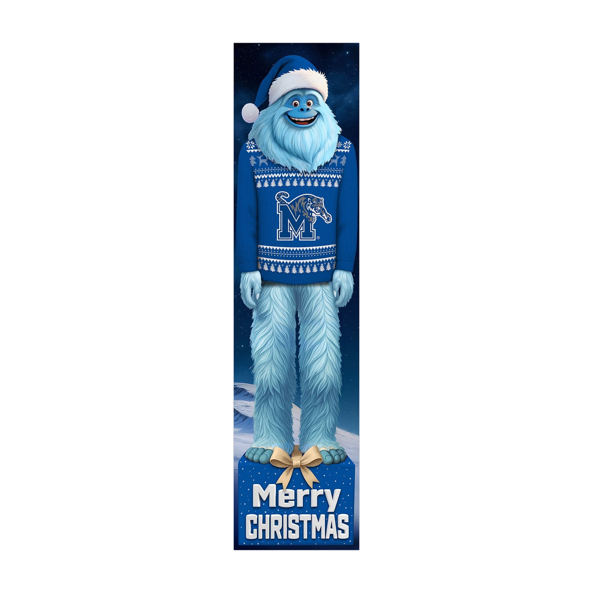 Fan Creations - Memphis Tigers 48" Yeti Christmas Leaner - Multicolor