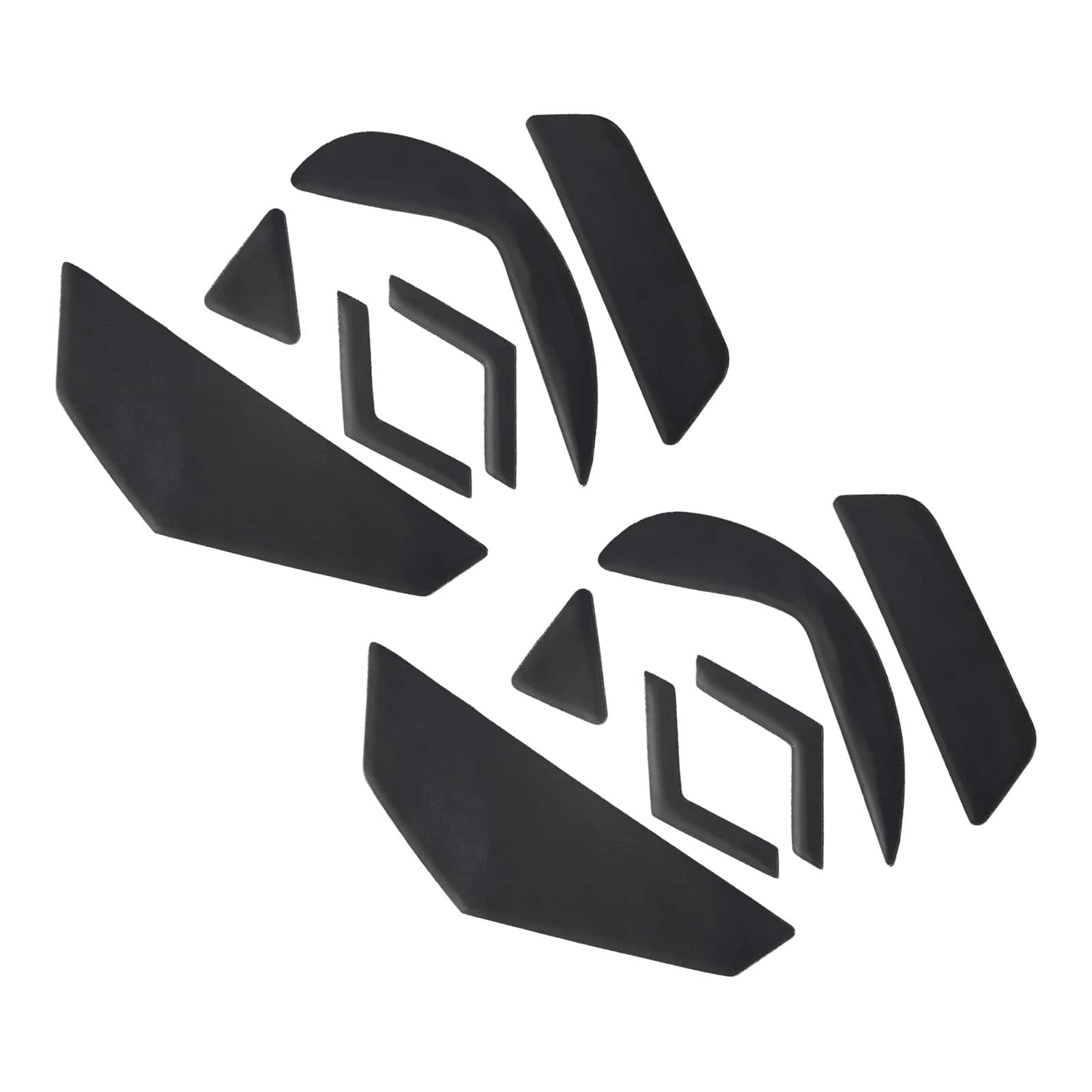 Unique Bargains - Rounded Curved Edges Mouse Feet Pads 0.6mm w Cleaning Paper for G502 Wired Gaming Mouse Feet Replacement 6pcs/2Set - Black