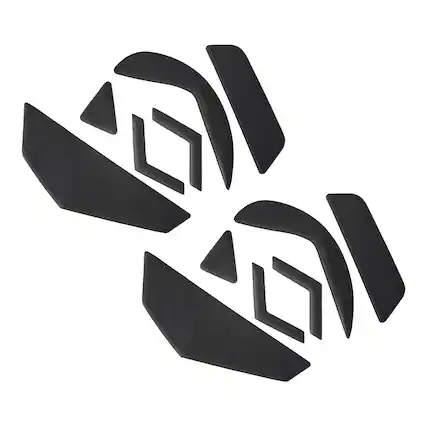 Front. Unique Bargains - Rounded Curved Edges Mouse Feet Pads 0.6mm w Cleaning Paper for G502 Wired Gaming Mouse Feet Replacement 6pcs/2Set - Black.