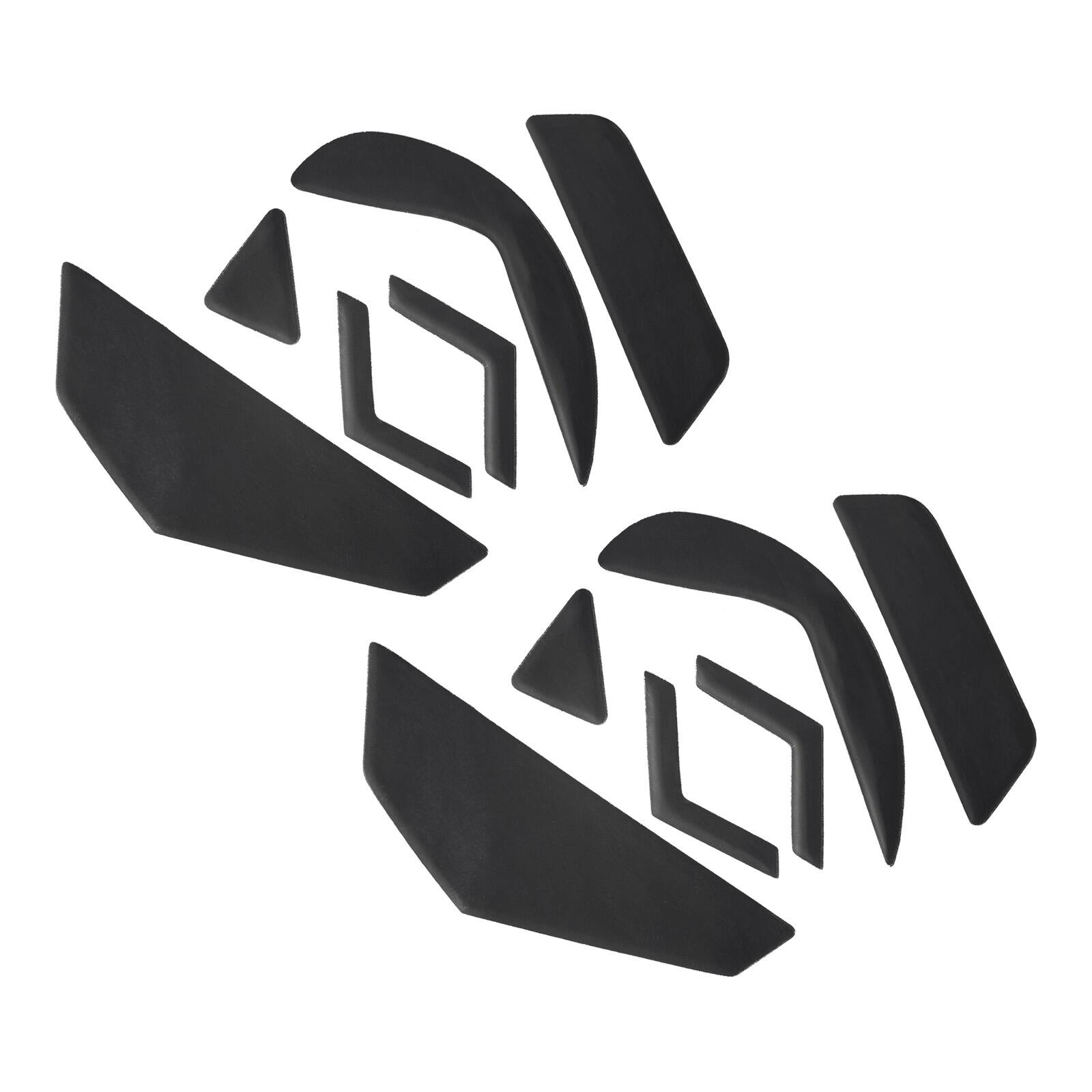 Front. Unique Bargains - Rounded Curved Edges Mouse Feet Pads 0.6mm w Cleaning Paper for G502 Wired Gaming Mouse Feet Replacement 6pcs/2Set - Black.