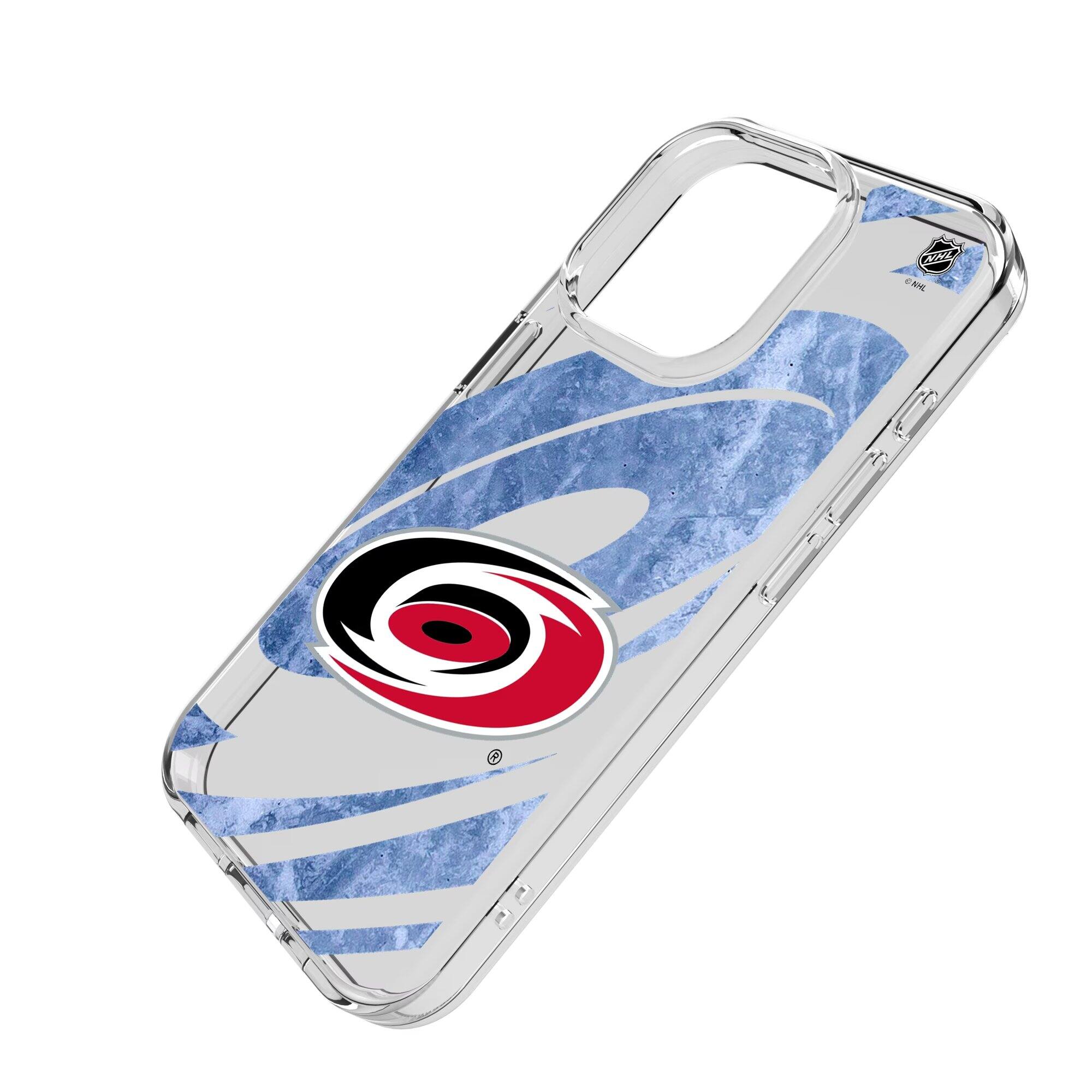 Alt View 1. Keyscaper - Carolina Hurricanes iPhone Clear Ice Case - 16 Plus - Multicolor.