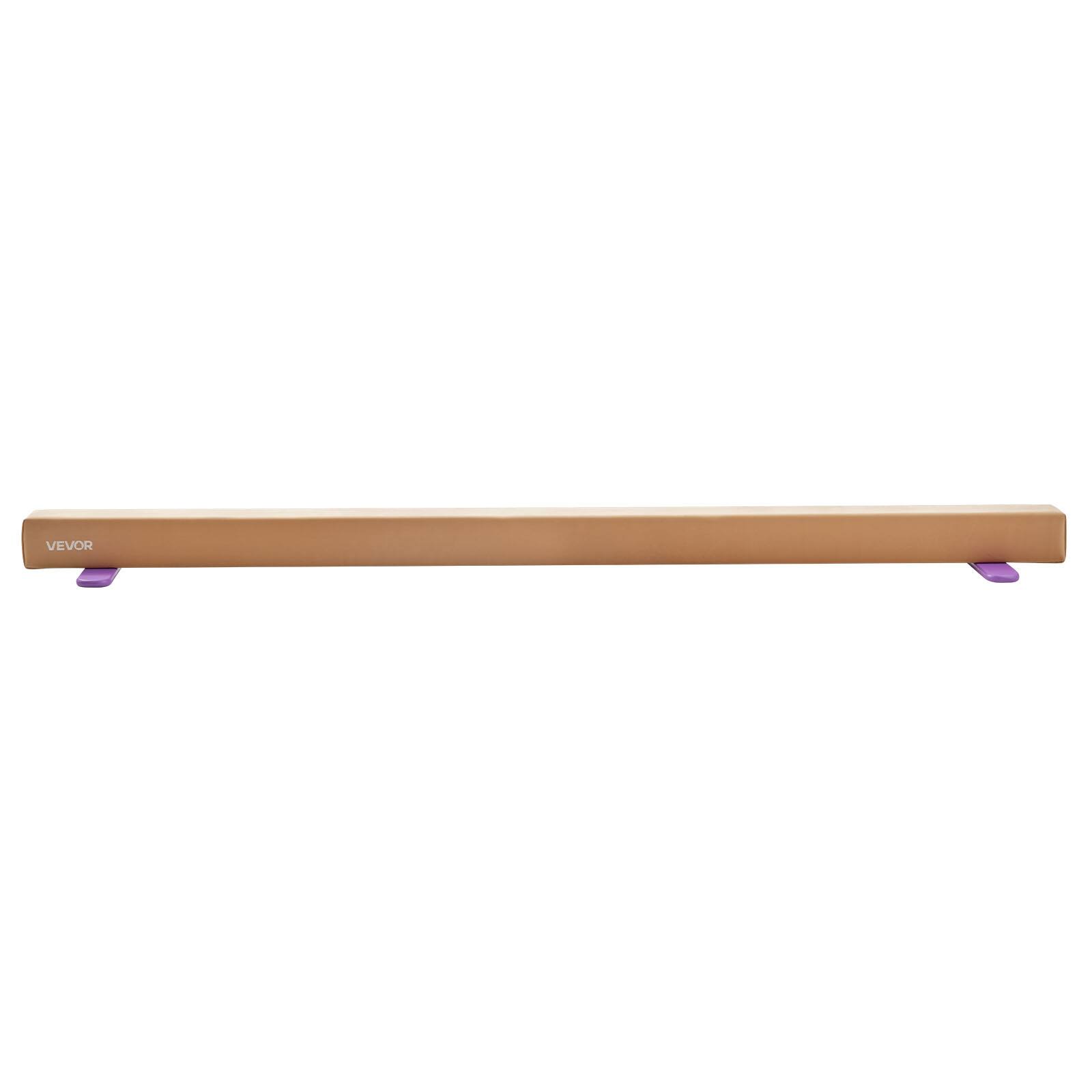 Alt View 5. VEVOR - 8FT Balance Beam for Kids, 350 LBS Stable Support Gymnastics Floor Beam, Wood-Core Gymnastics Training Equipment - Yellow.