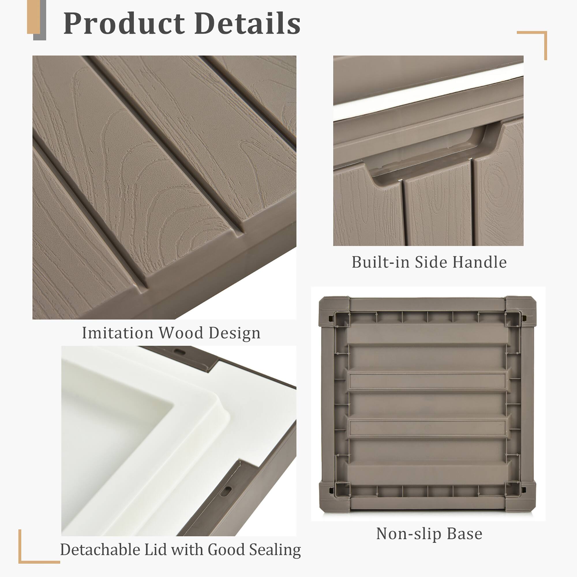 Product Details

- Built-in Side Handle
- Imitation Wood Design
- Detachable Lid with Good Sealing
- Non-slip Base