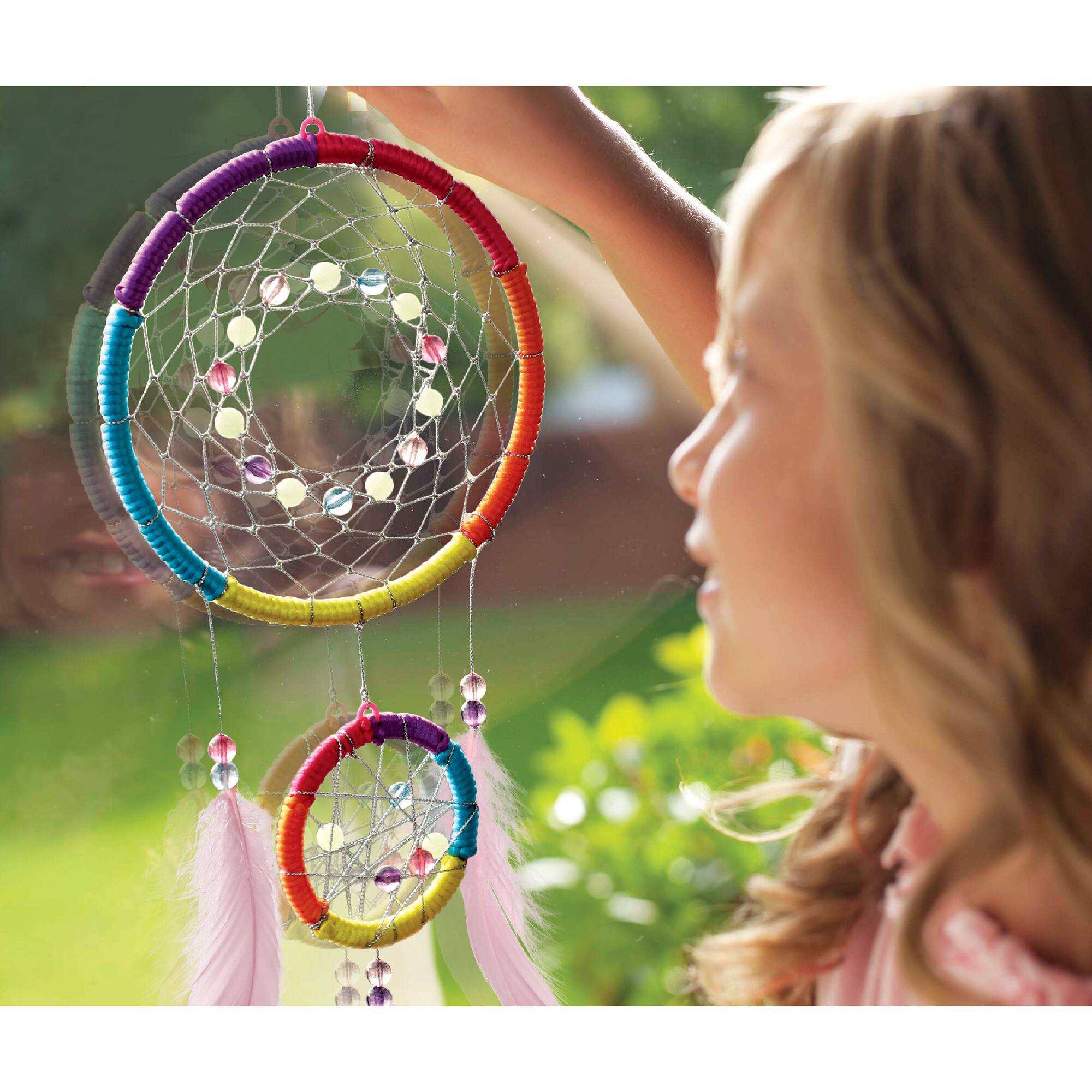 Alt View 4. 4M - Make Your Own Dream Catcher - DIY Craft Kit, Create Hanging Room Décor - Multicolor.