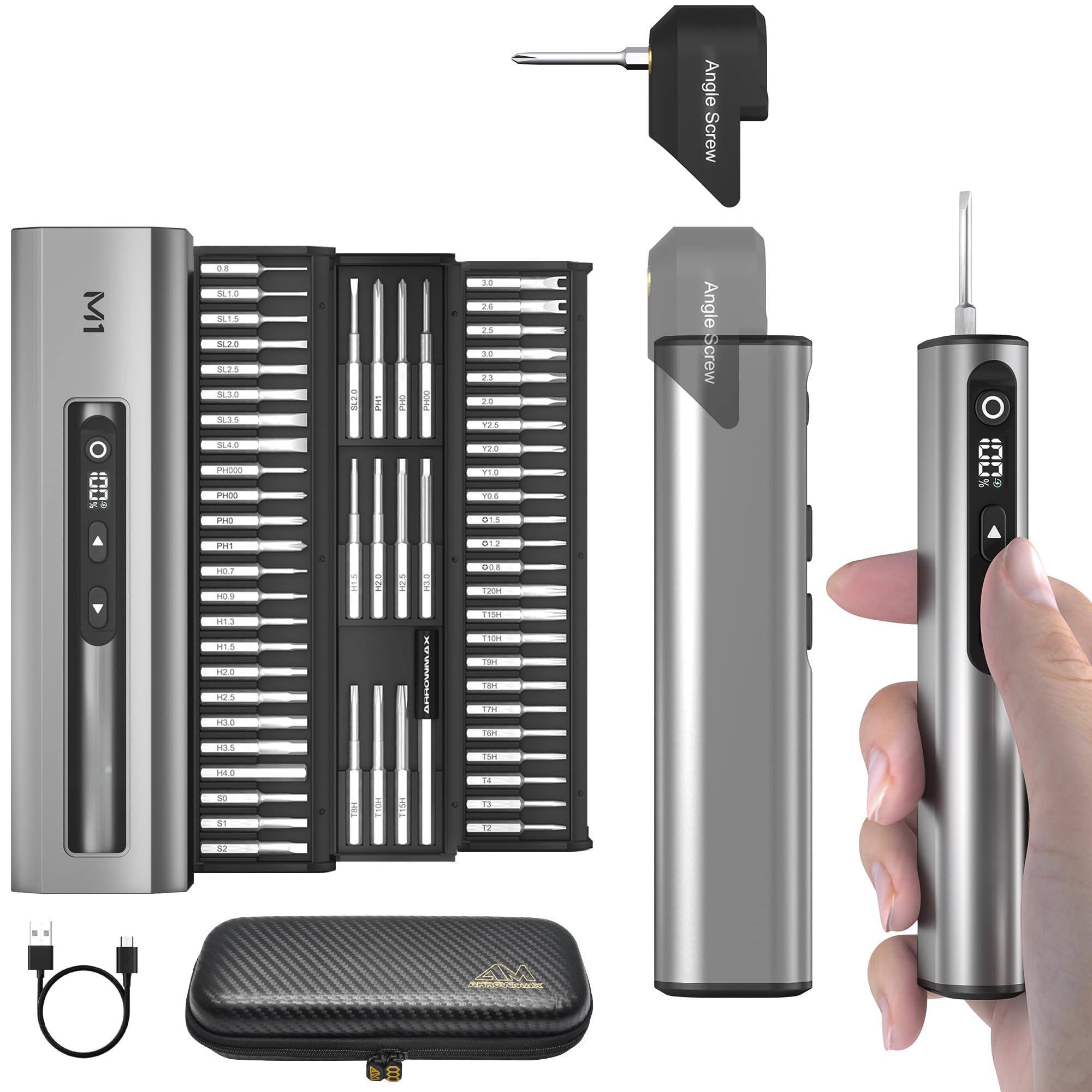 JETRANSPORT - Am Mini Electric & Drilling Adapter 600rpm Precision | Drill 2 In 1 Tool Set 70 Bit 5 Torque Settings - M1 PLUS