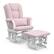 Front. Storkcraft - Tuscany Glider and Ottoman - White/Pink Swirl.
