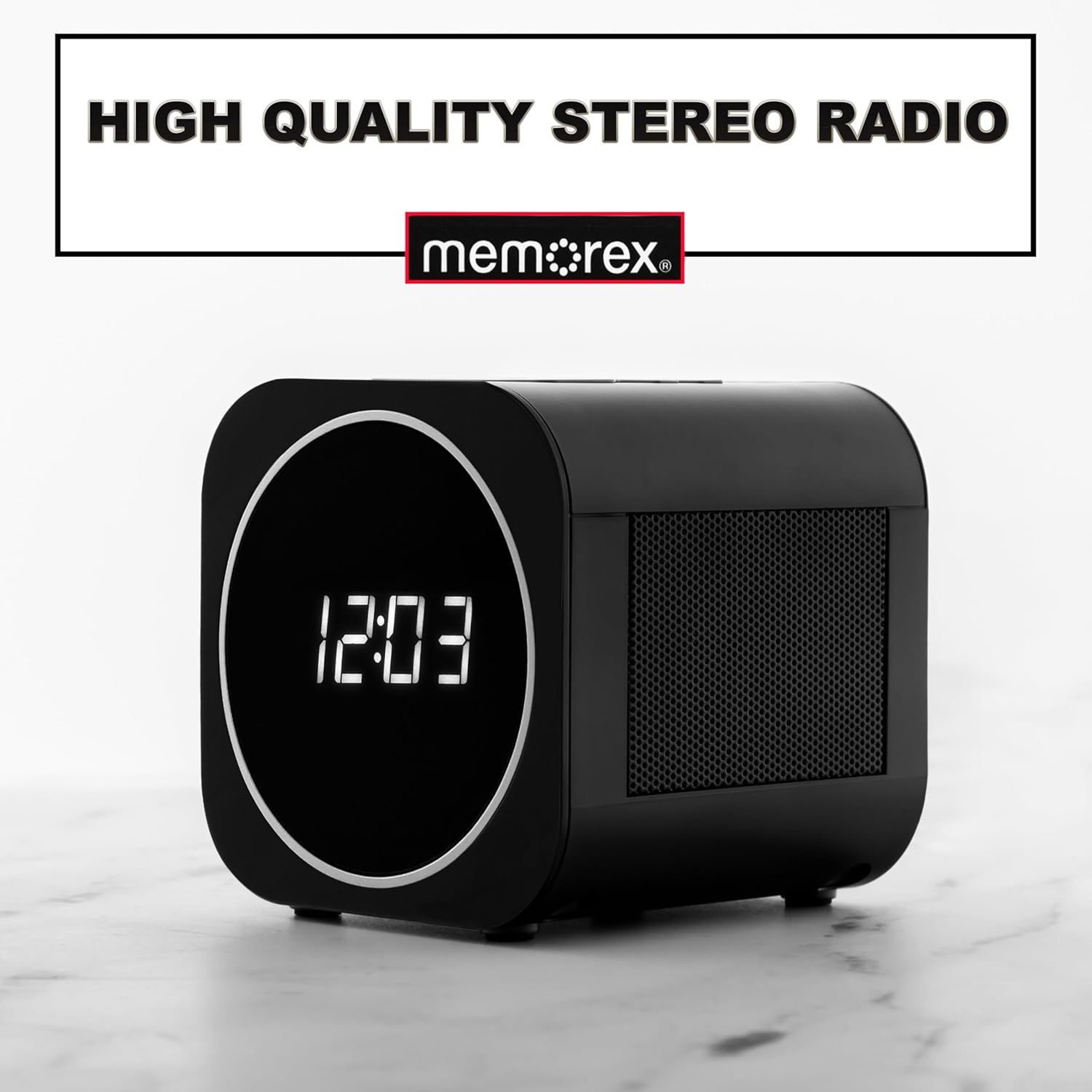 HIGH QUALITY STEREO RADIO  
memorex  
12:03