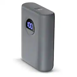 iBasics - 10,000mAh Power Bank – 20W USB-C PD PPS Fast Charger with Display - Gray