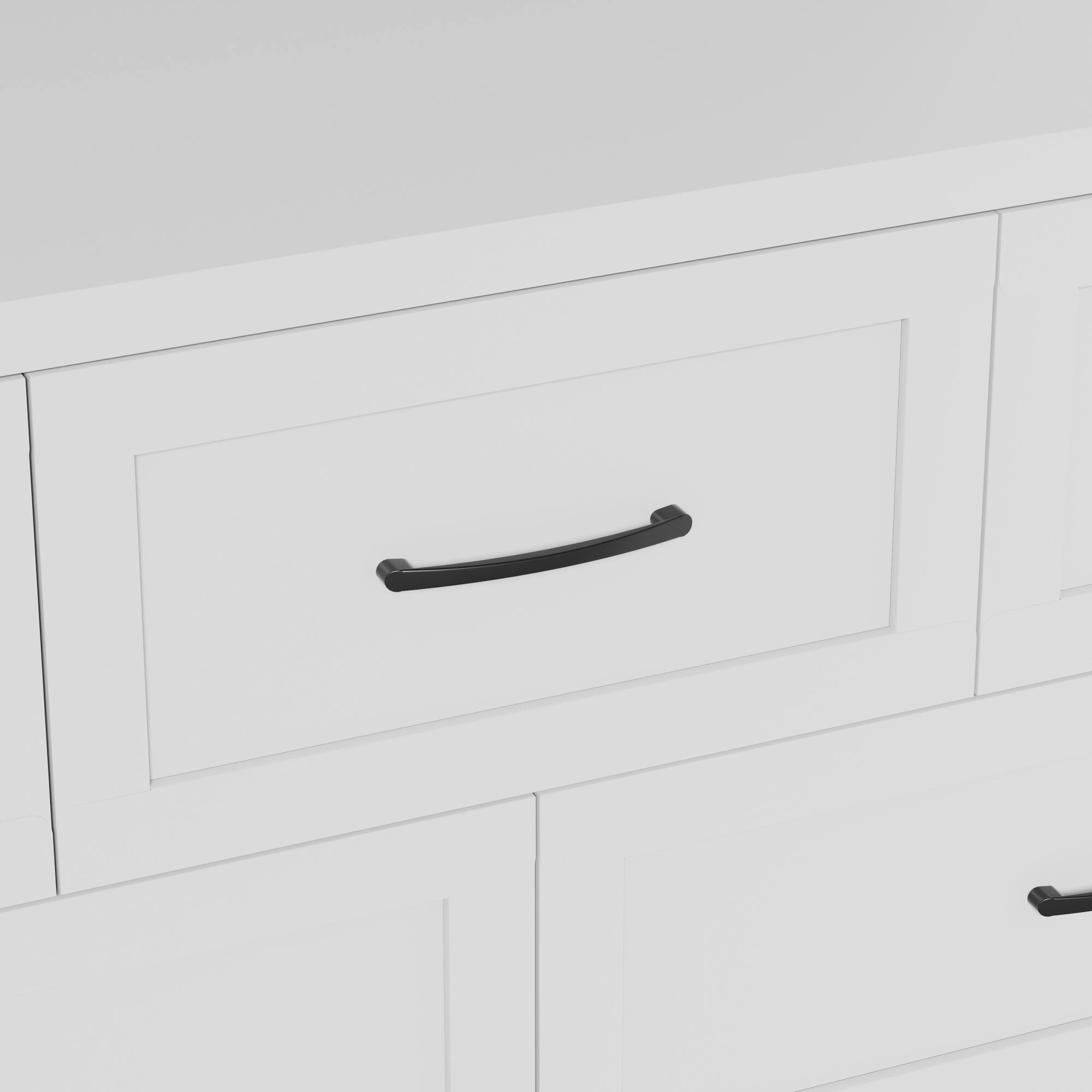 Alt View 8. Boyel Living - 7-Drawer Metal Dresser with Smooth-Glide Storage - White.