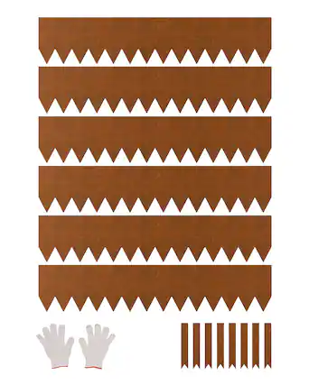 Front. VEVOR - Steel Landscape Edging, 6 Packs 40 x 8 in Weather-Resistant & Pre-Rust Metal Landscape Edging - Rust.