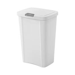 Sterilite - 10458004 Touch Can, White, 13 Gallon