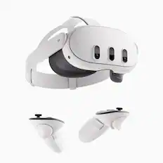 Front. Meta - Meta Quest 3 512GB | Virtual Reality Headset Without Wires — Thirty Percent Sharper Resolution — 2X Graphical Processing - White.