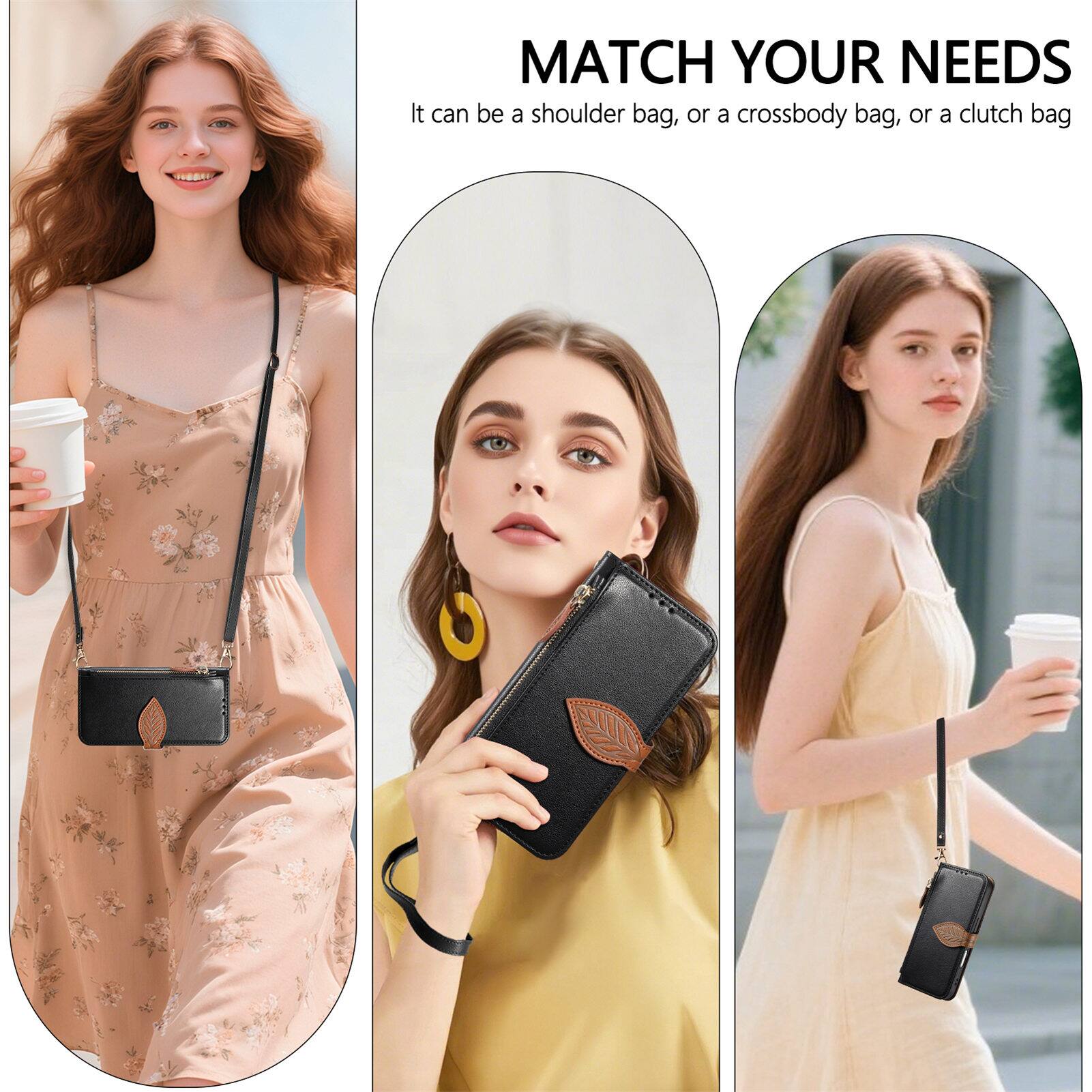 MATCH YOUR NEEDS  
It can be a shoulder bag, or a crossbody bag, or a clutch bag