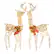 Front. Costway - 2 PCS Pre-lit Christmas Reindeer Family Deer Decoration with 200 LED Lights - Gold.