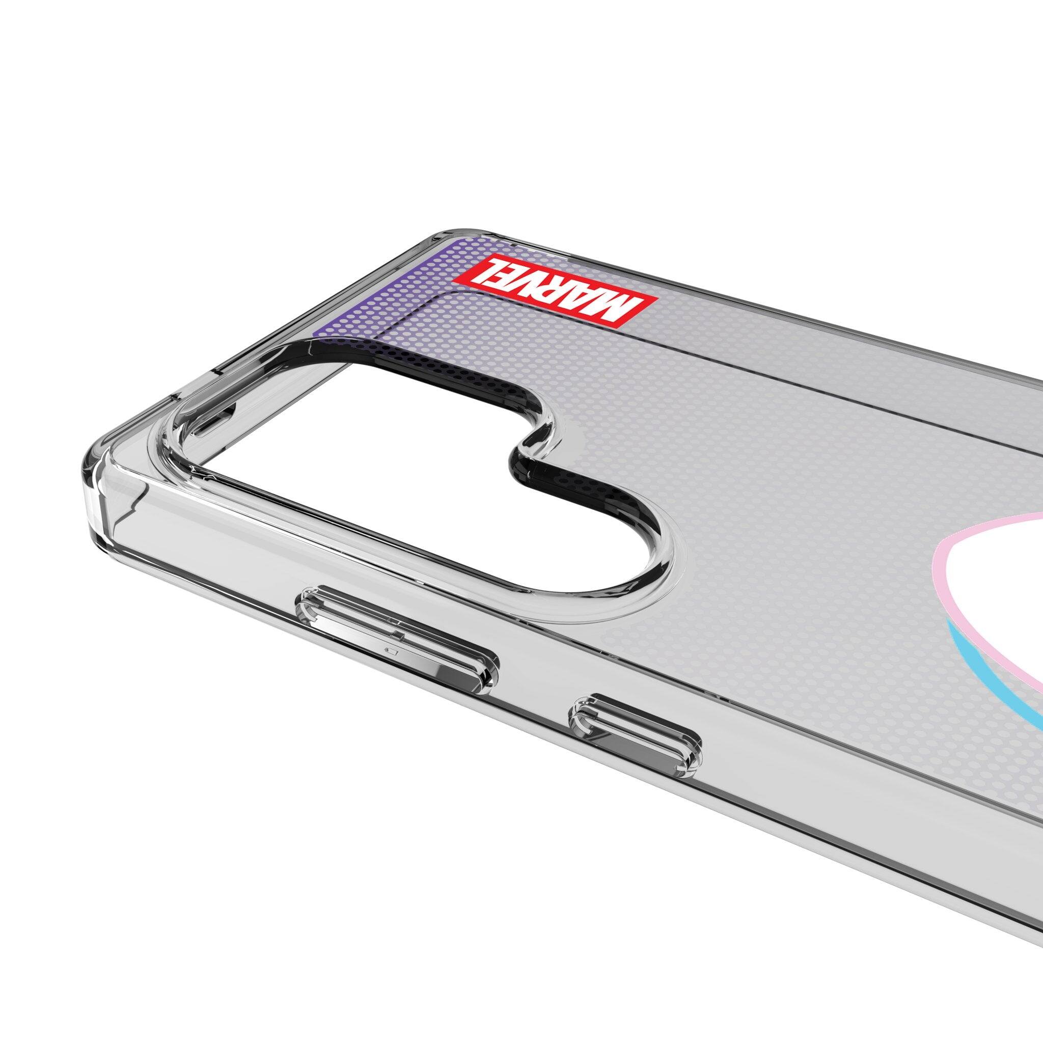 Left. Keyscaper - Marvel Grid Clear Phone Case - Samsung Galaxy S25 Ultra - Spider-Gwen.