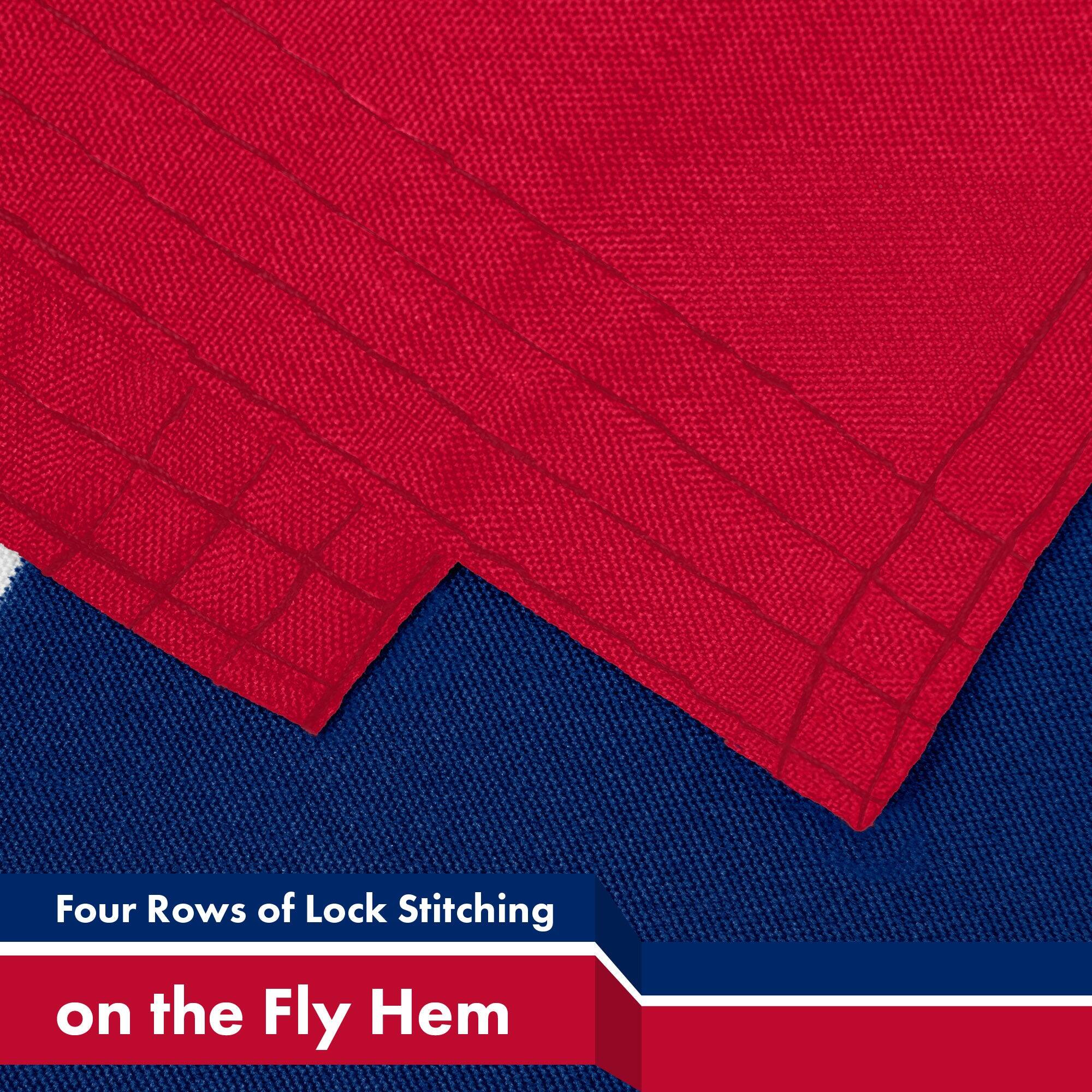 Four Rows of Lock Stitching on the Fly Hem