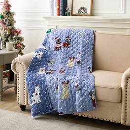 BreeBe - Winter Whiskers Throw - Blue