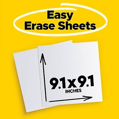 Easy Erase Sheets  
9.1 x 9.1 Inches