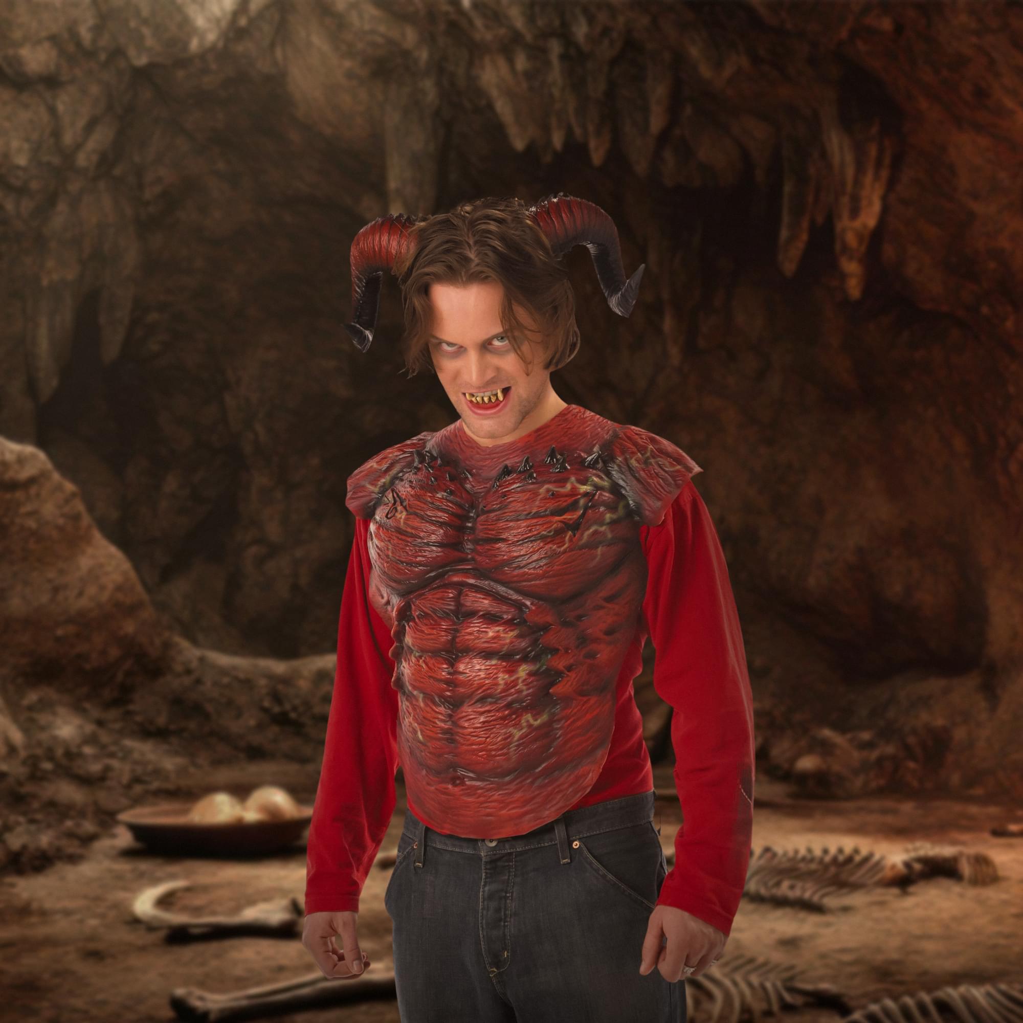 Alt View 2. California Costumes - Demon Horns Without Teeth - Red.