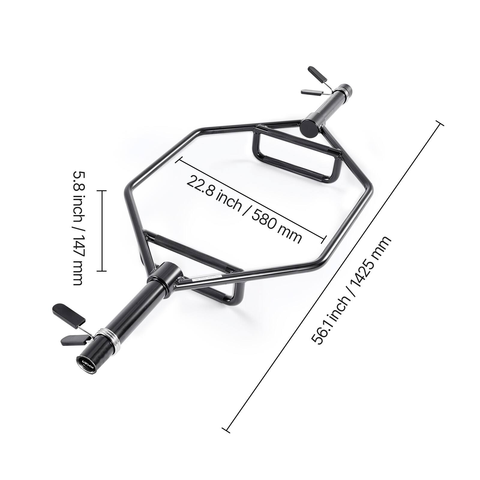 5.8 inch / 147 mm  
22.8 inch / 580 mm  
56.1 inch / 1425 mm