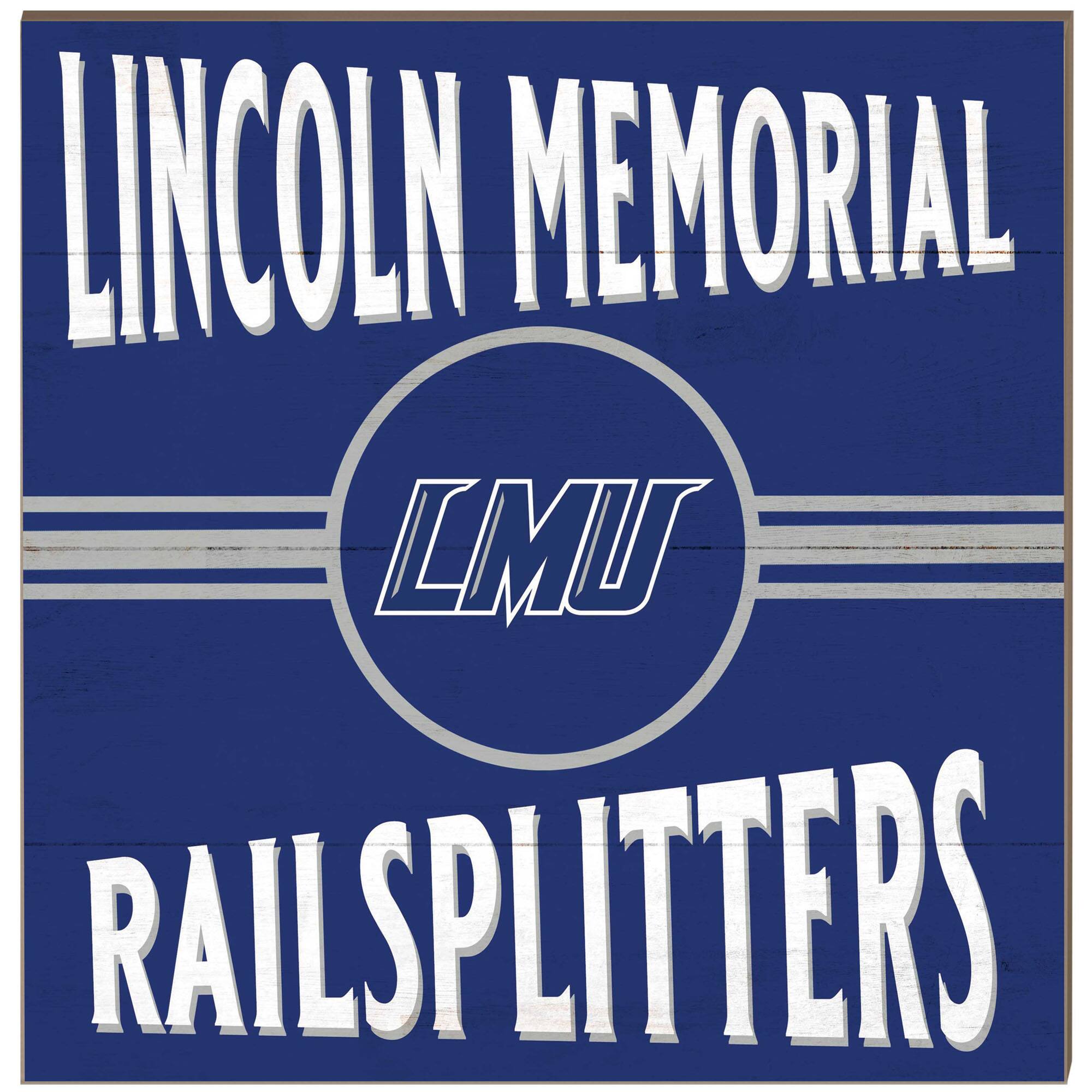Lincoln Memorial Railsplitters 10" x 10" Retro Team Sign