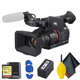Panasonic - AG-CX350 4K Camcorder Accessory Bundle with Cleaning Kit and Memory Card Kit