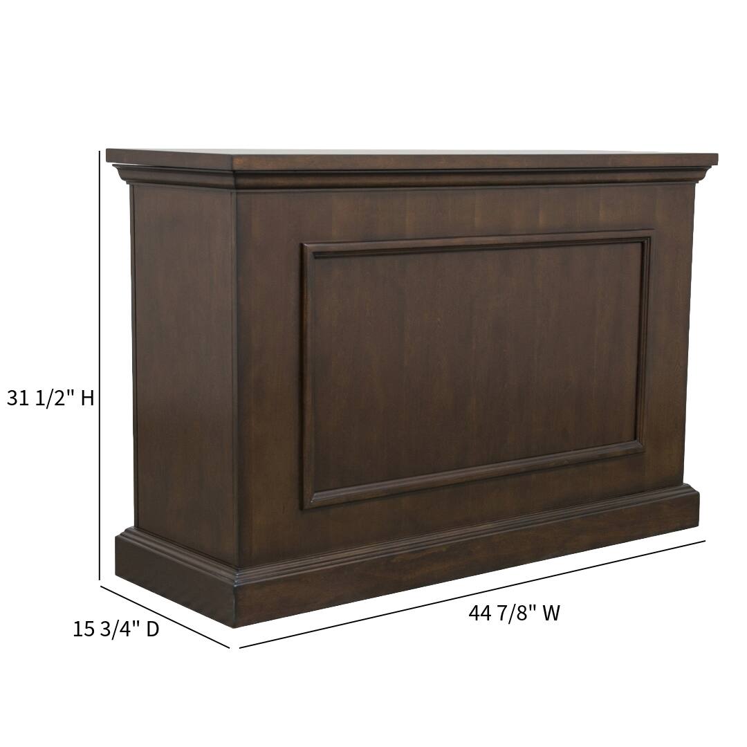 31 1/2" H  
15 3/4" D  
44 7/8" W