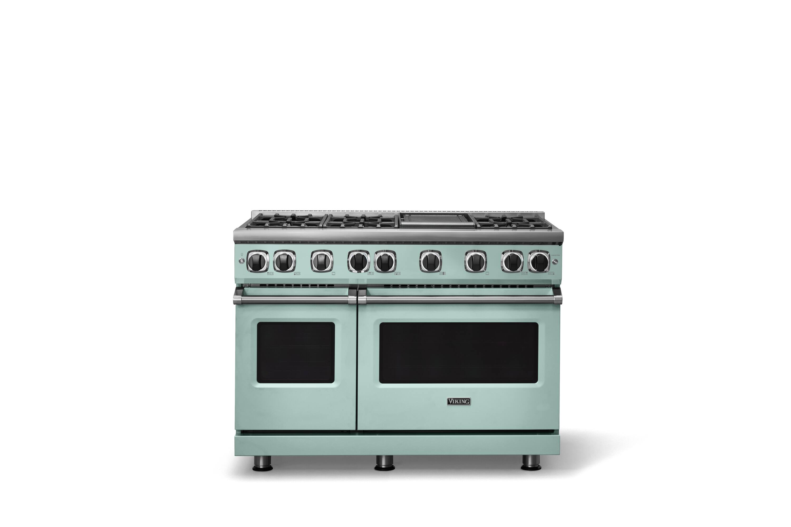 Alt View 4. Viking - 48"W. 7.3 Cu. Ft. Freestanding Sealed 6 Burner Gas Range/Griddle  - Splash - Splash.
