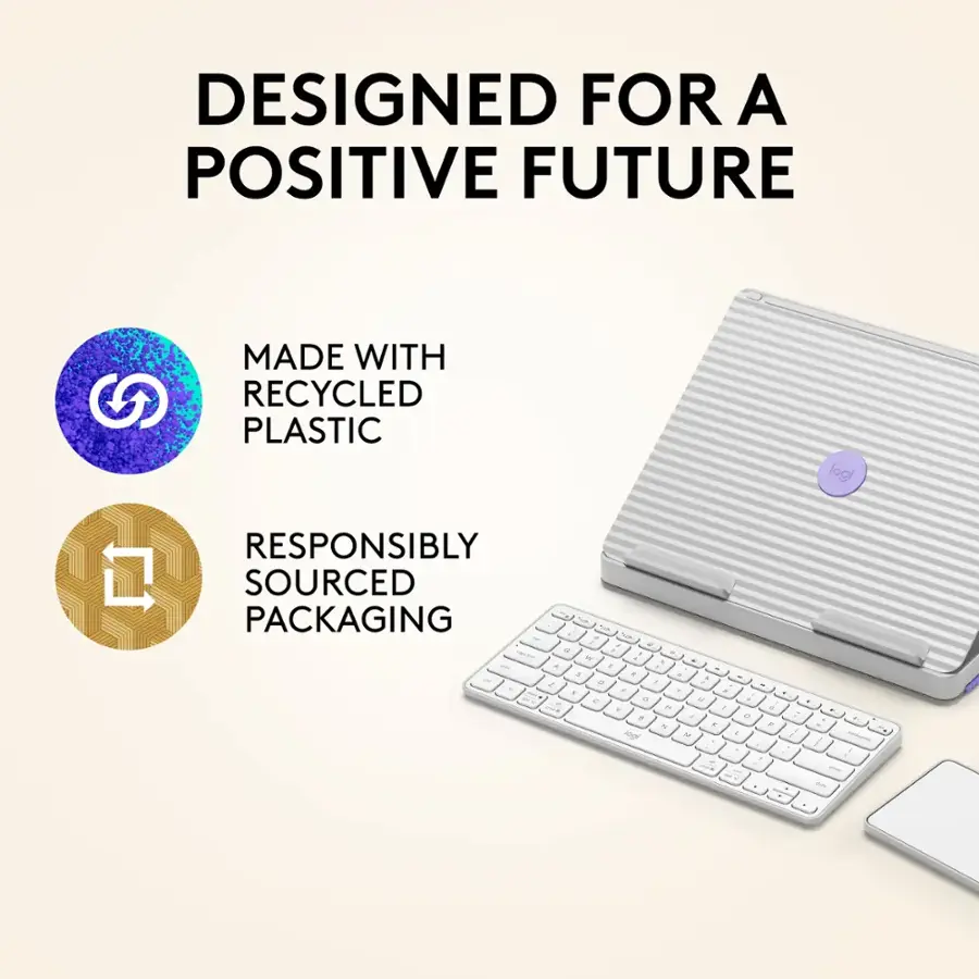 Designed for a Positive Future. Made with Recycled Plastic. Responsibly Sourced Packaging.