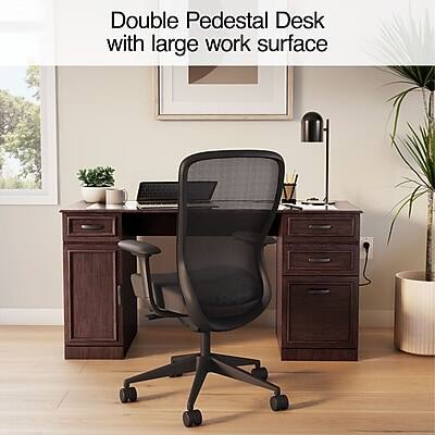 Double Pedestal Desk with large work surface