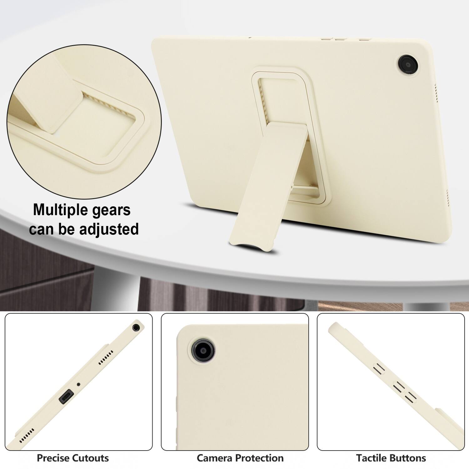 Multiple gears can be adjusted  
Precise Cutouts  
Camera Protection  
Tactile Buttons