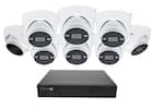 Front. Swann - Swann AdvancedX Wired NVR 4K Security Camera System, 8 CH, 8 PoE Dome Cameras Outdoor, 1TB, Night Vision, Motion Detect - White.