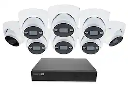 Swann - AdvancedX Wired NVR 4K Security Camera System, 8 CH, 8 PoE Dome Cameras Outdoor, 1TB, Night Vision, Motion Detect - White