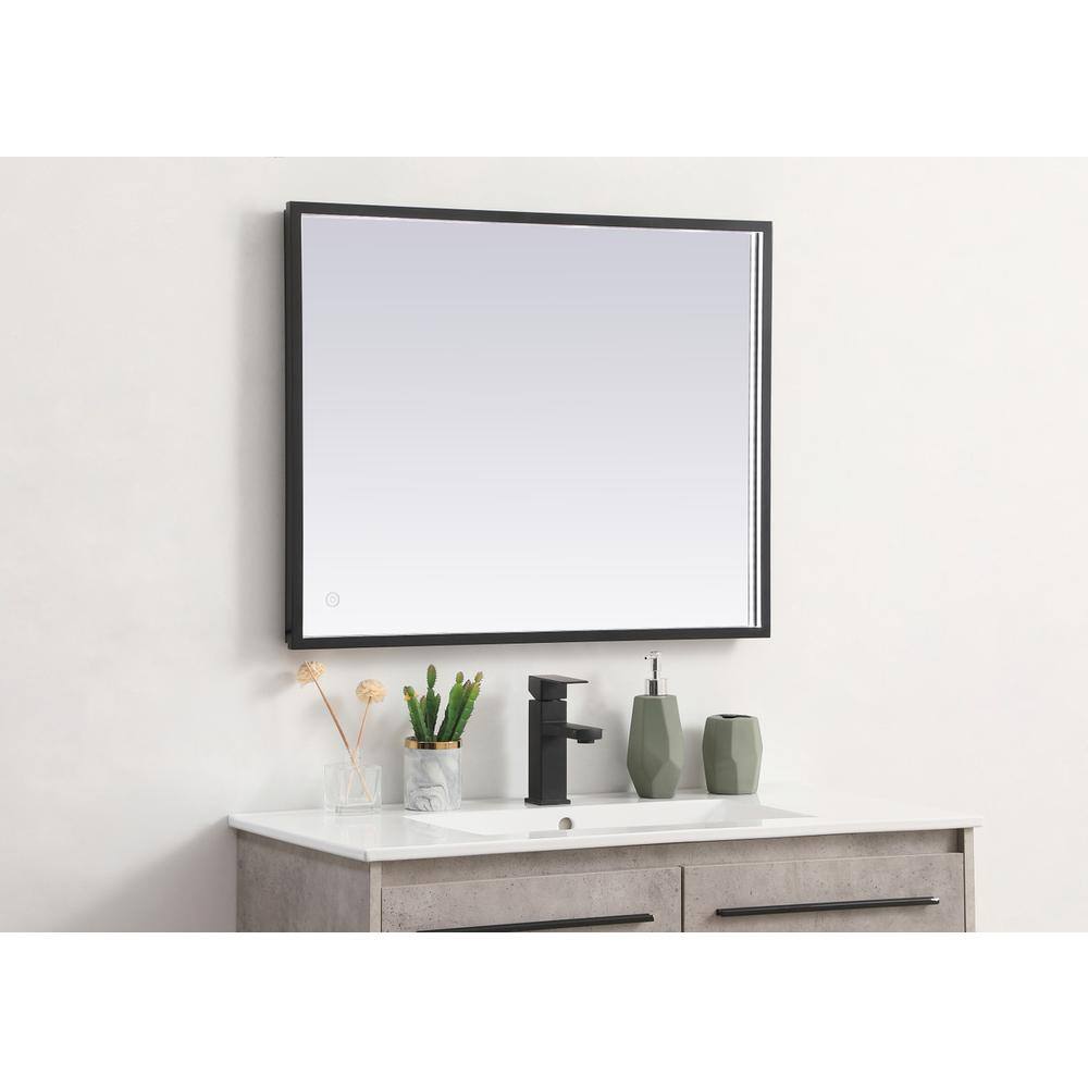 Alt View 8. Elegant Decor - Pier 24x30 inch LED mirror with adjustable color temperature - Black.