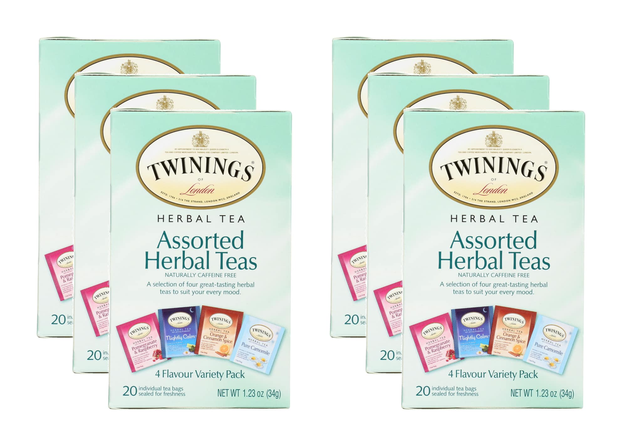 Twinings - Twining Tea Tea Herbal Assorted - Pack of 6 - 20 bags