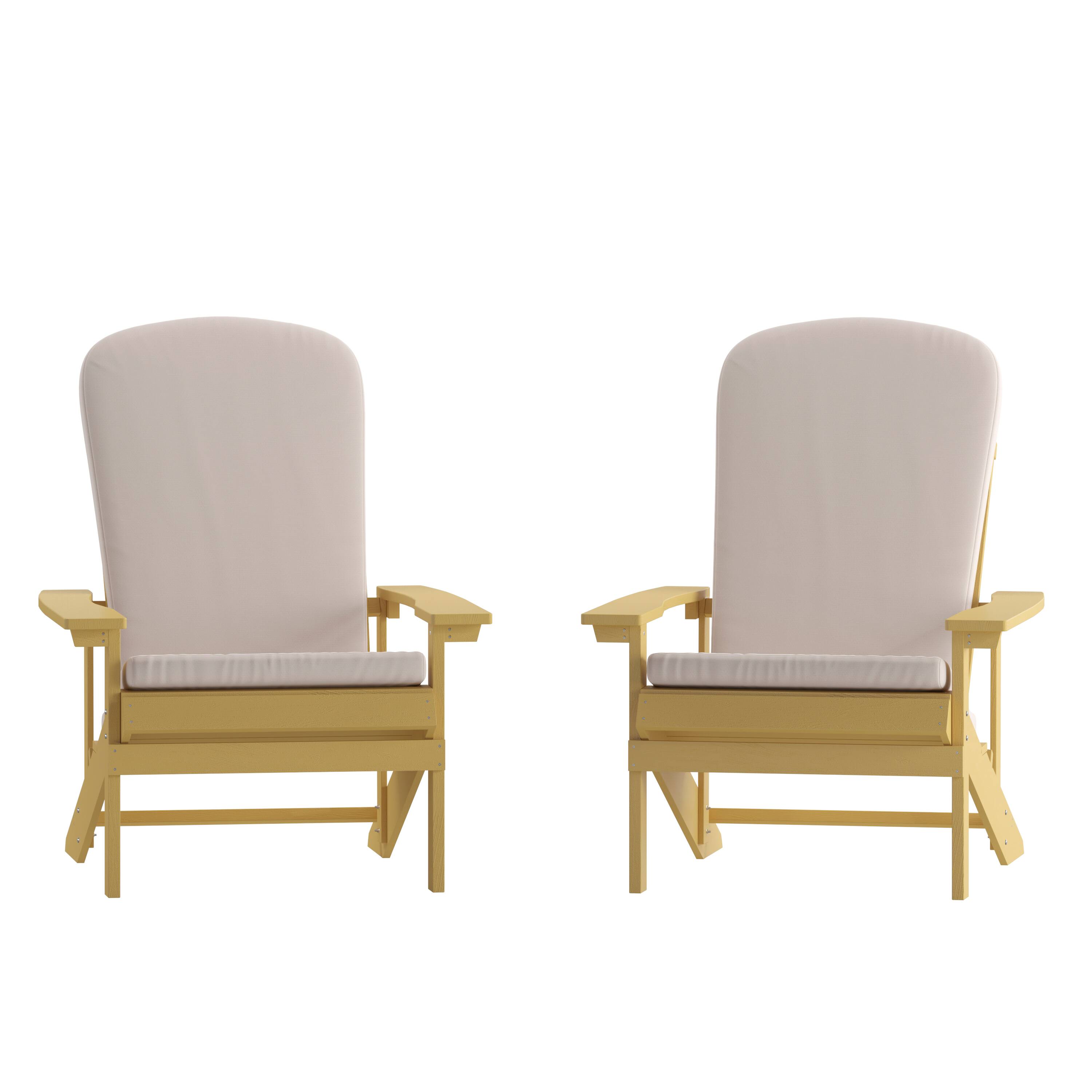 Cream Cushions/Yellow Frame