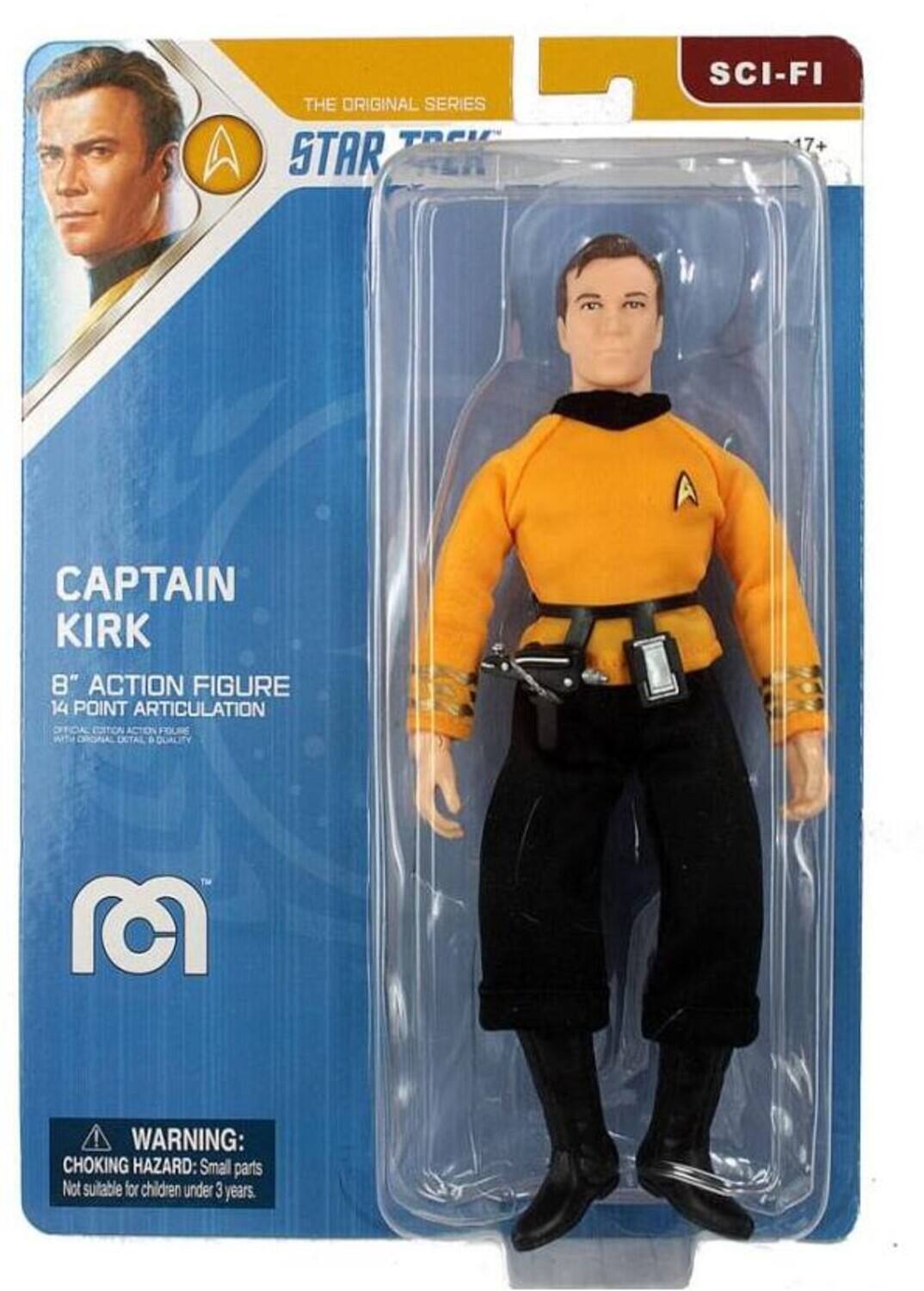 A: THE ORIGINAL SERIES STAR TREK SCI-FI 17+ A CAPTAIN KIRK 8" ACTION FIGURE 14 POINT ARTICULATION OFFICIAL EDITION ACTION FIGURE WITH ORIGINAL DETAIL & QUALITY! WARNING: CHOKING HAZARD: Small parts Not suitable for children under 3 years.