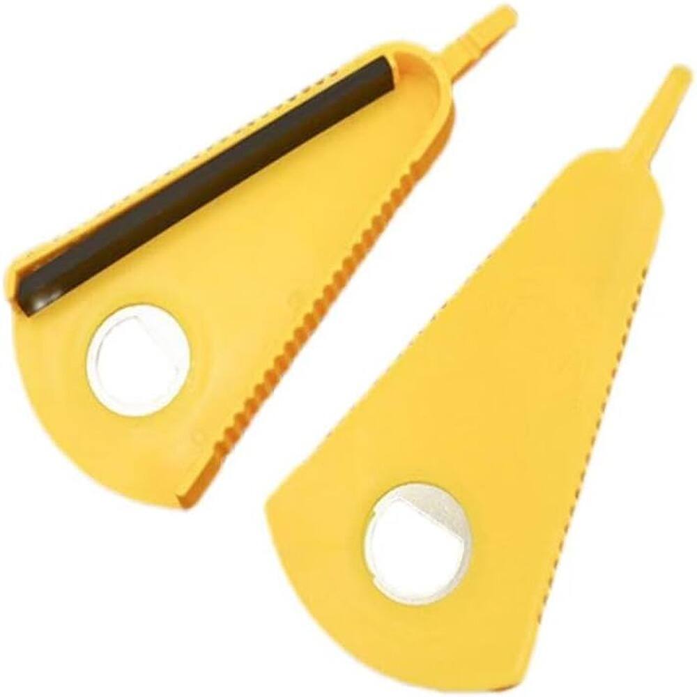 Back. PARKER SLATER - 5-in-1 Jar & Bottle Opener, Easy Grip, for Weak Hands, Yellow, Small - yellow.