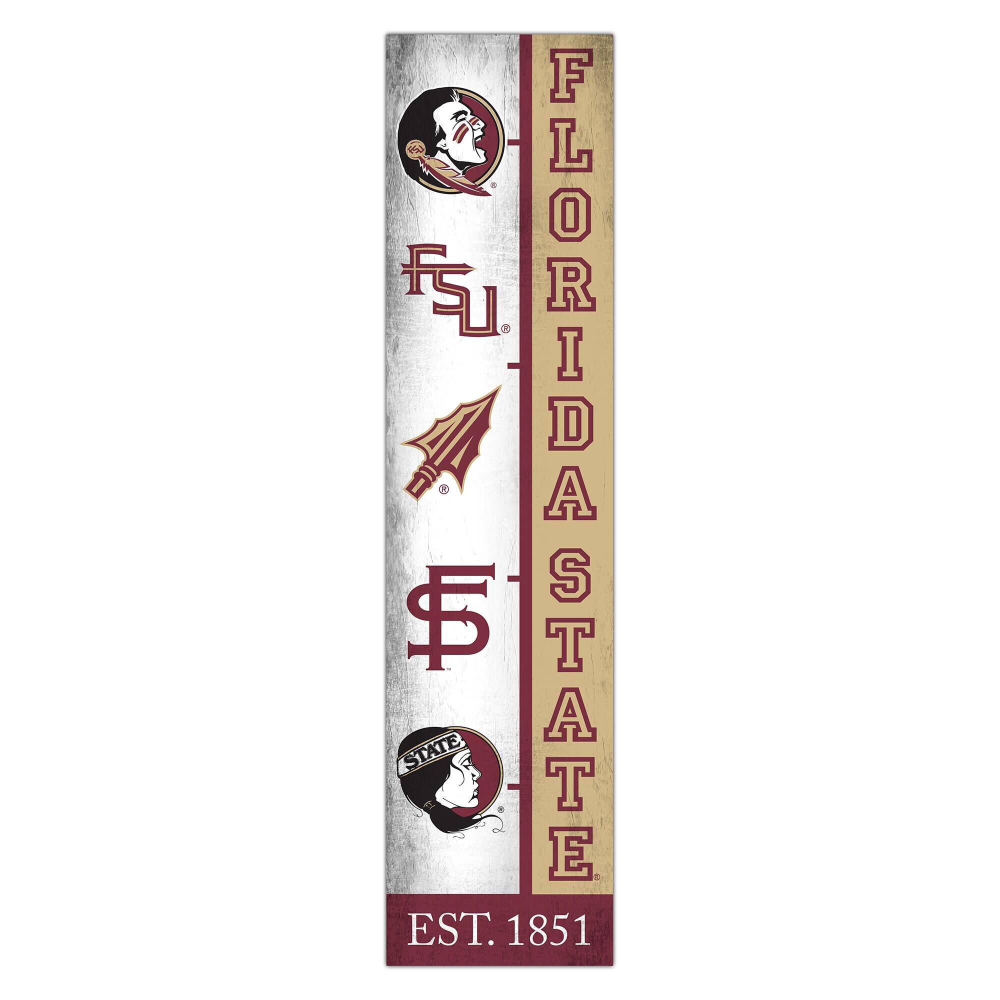 Florida State Seminoles 6" x 24" Progression Wood Sign
