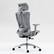 Back. GOODSILO - Ergonomic Mesh Office Chair with Adjustable Lumbar Support & 3D Armrests - Grey.