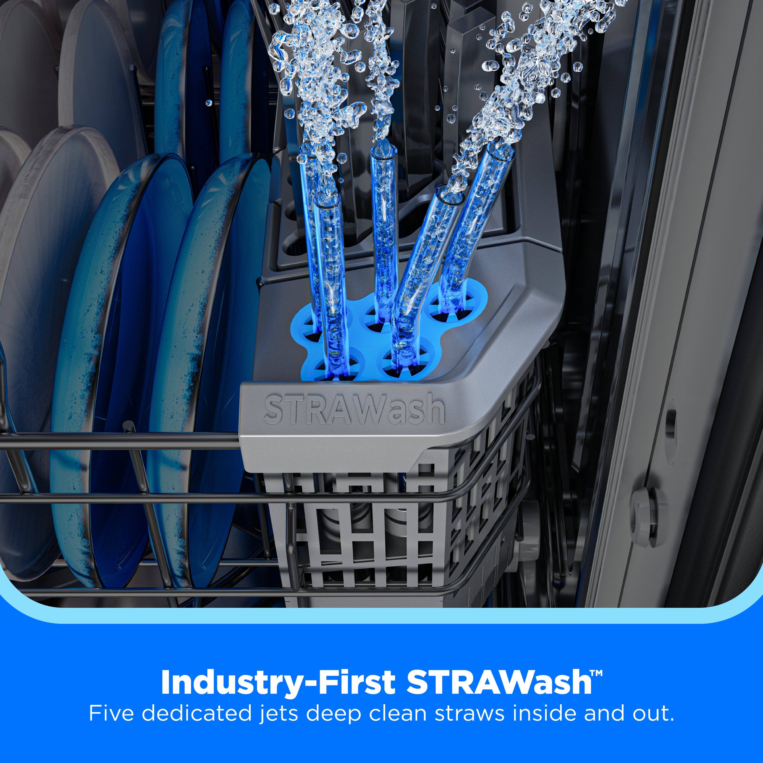 Industry-First STRAWash™  
Five dedicated jets deep clean straws inside and out.