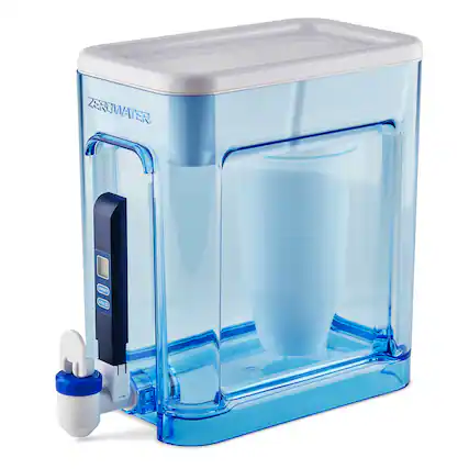 Angle. Culligan ZeroWater - 22 Cup Ready-Read 5-stage Water Filtration Dispenser - Blue.