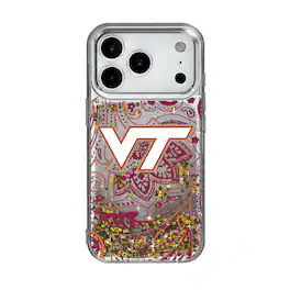 Keyscaper - NCAA - Virginia Tech Hokies iPhone Glitter Paisley Design Case - 14 - Multicolor