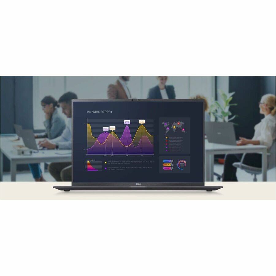 ANNUAL REPORT

[Graphs and Charts]

[Text and Data]

[World Map with Markers]

[Additional Text and Data]

[Color Legend]

[LG Logo]