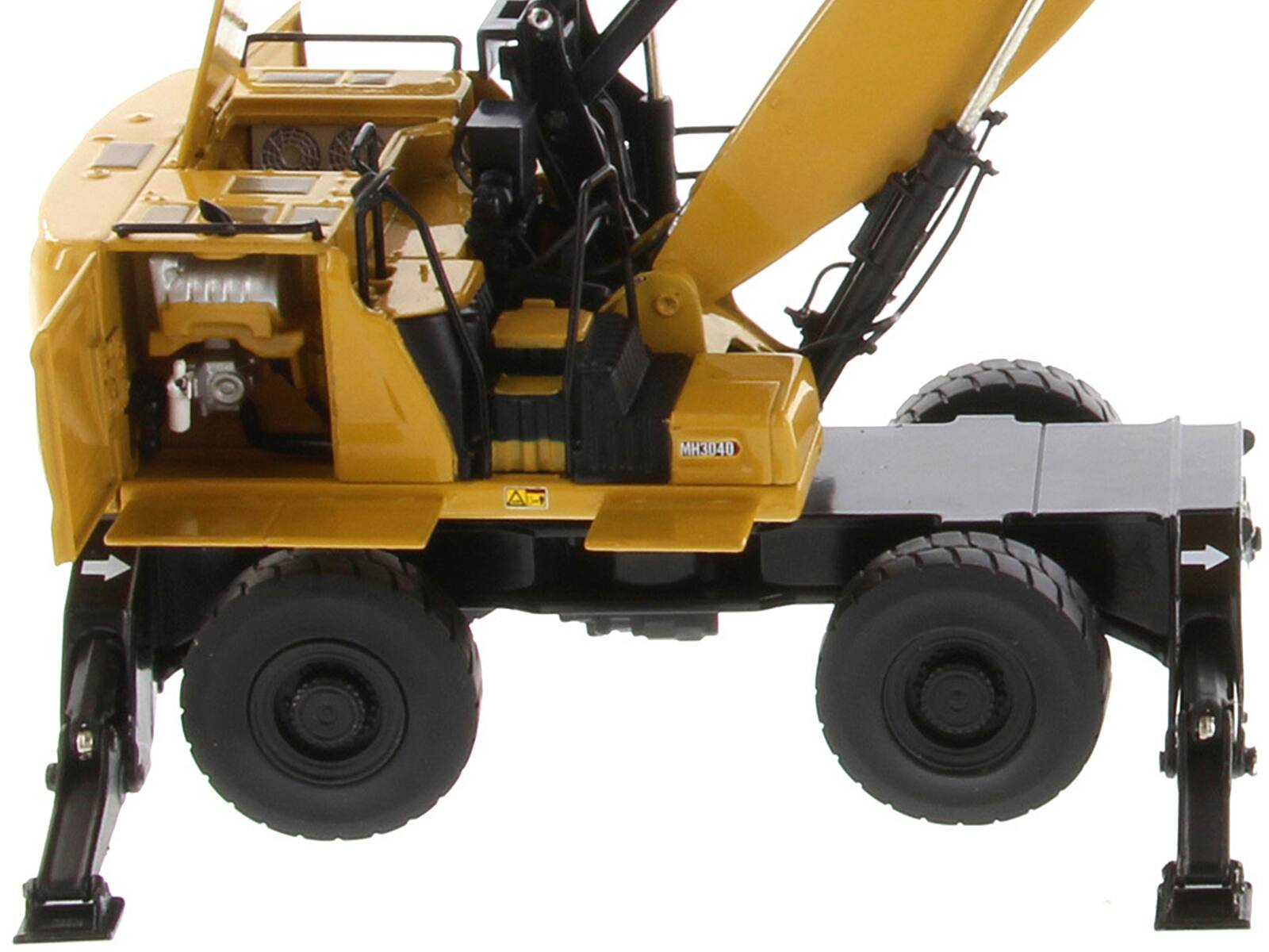 Alt View 1. Diecast Masters - CAT Caterpillar MH3040 Wheel Material Handler with Operator "High Line Series" 1/50 Diecast Model by Diecast Masters.