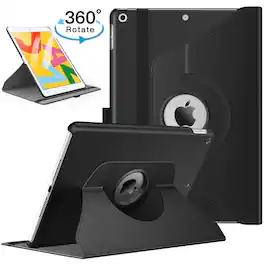 Entronix - 360� Rotating Case for iPad 10.2" (9th/8th/7th Generation) - Black