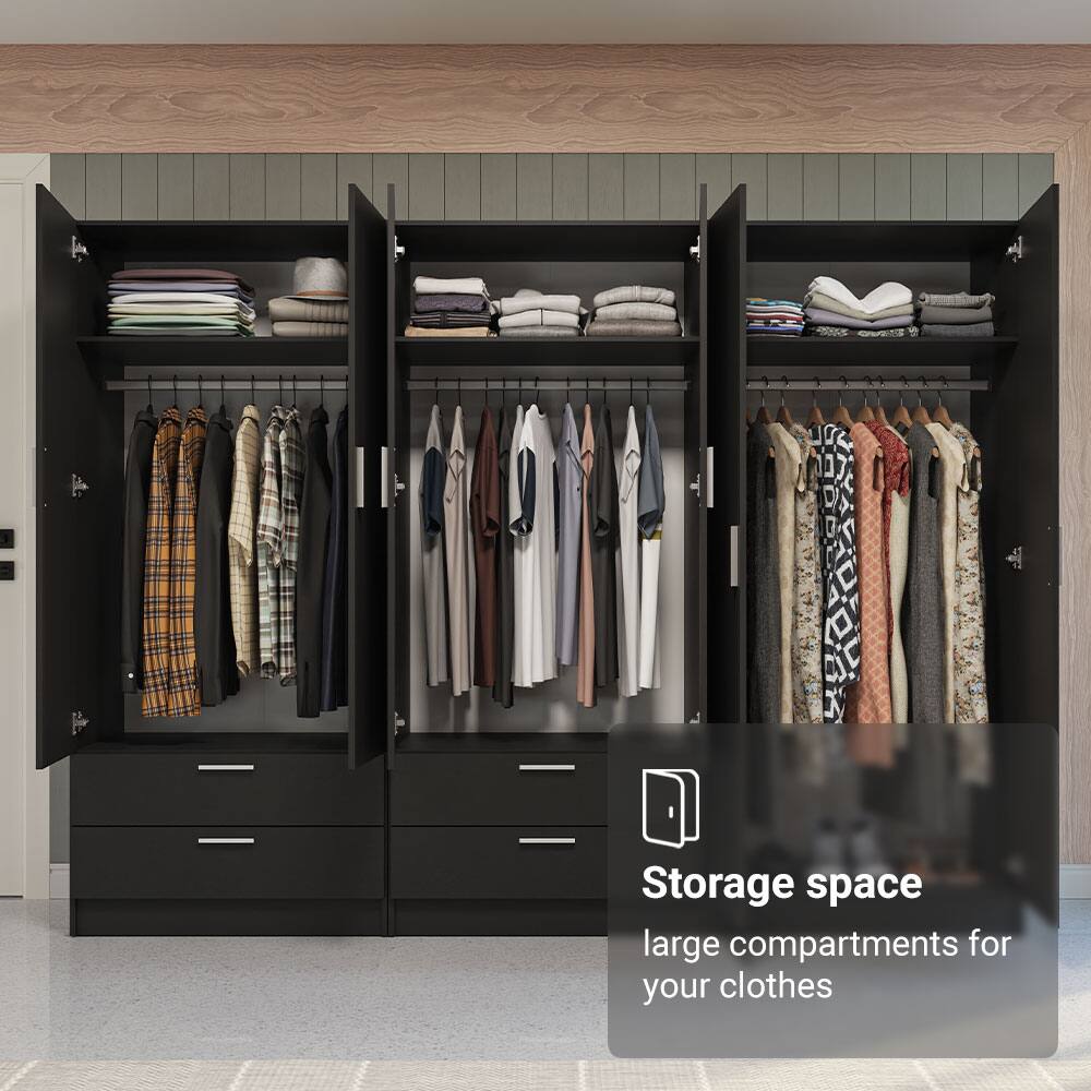 Storage space  
large compartments for your clothes